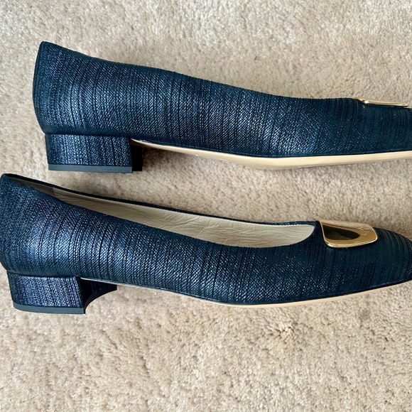 *NEW* RANGONI FIRENZE  Size 10 Narrow Amalfi “Mito” Pump Orn Blu Jean - Picture 4 of 6